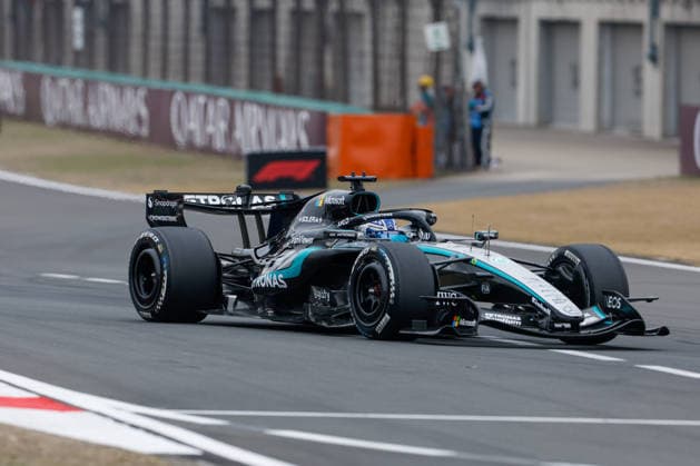 CHINA-MOTORSPORTS F1-SHANGHAI Mercedes™ George Russell in action at Shanghai International Circuit during the race at the F1 Chinese Grand Prix, Shanghai, China, March 15, 2026. NEXPHER Peter Li SHANGHAI
