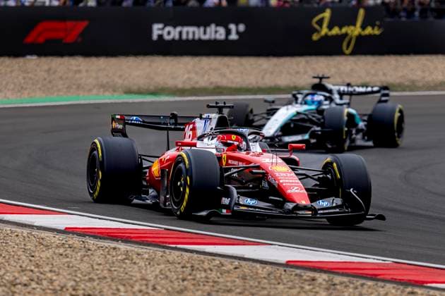 SHANGHAI - Formula 1 driver Charles Leclerc of Scuderia Ferrari HP during the Formula 1 China Shanghai race at the Shanghai International Circuit on March 15, 2025 in Shanghai, China. (Photo by DeFodi Images) -
