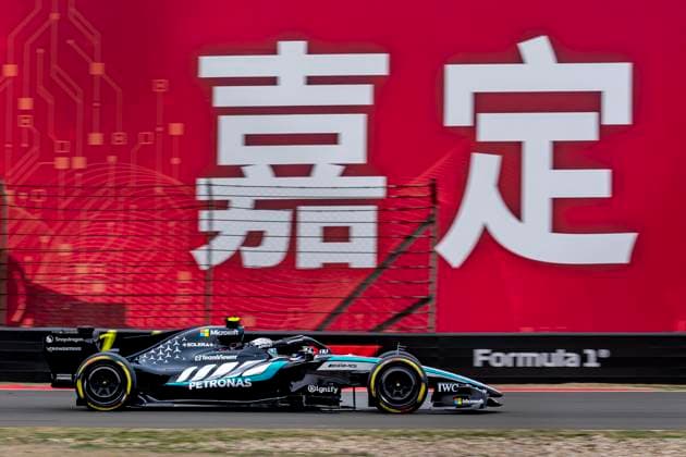 SHANGHAI - Formula 1 driver Kimi Antonelli of Mercedes AMG-Petronas Formula One Team during the Formula 1 China Shanghai race at the Shanghai International Circuit on March 15, 2025 in Shanghai, China. (Photo by DeFodi Images) -