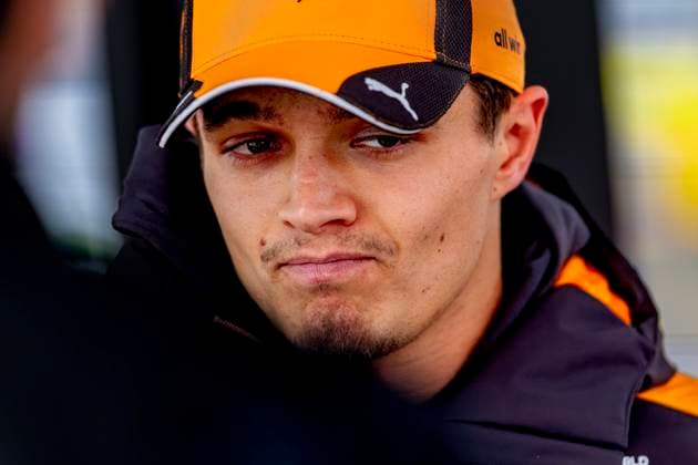 SHANGHAI - Formula 1 driver Lando Norris of McLaren Mastercard Formula 1 Team disappointed after being unable to start the Formula 1 China Shanghai race at the Shanghai International Circuit on March 15, 2025 in Shanghai, China. (Photo by DeFodi Images) -