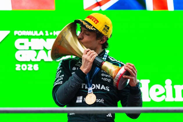 Formula 1 Heineken Chinese Grand Prix 2026 Levi Erb OVERTAKE MAXPPP - Shanghai 15 03 2026 Race winner at the Formula 1 Heineken Chinese Grand Prix 2026, the 2nd round of the 2026 FIA Formula 1 World Championship, WM, Weltmeisterschaft at the Shanghai International Circuit in Shanghai, China, from 12 to 15 March 2026 Shanghai Shanghai International Circuit China  Copyright: xOVERTAKE MAXPPPxLevixErbx OVT202603158200 OVT202603158200