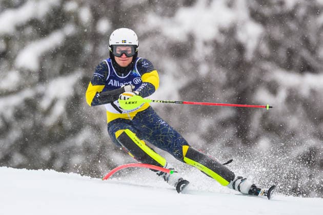 260315 Arvid Skoglund of Sweden competes in the men s para alpine skiing slalom during day 9 of the Milano Cortina 2026 Winter Paralympic Games on March 15, 2026 in Cortina. Photo: Maxim Thore BILDBYRAN kod MT MT1028 alpint alpine skiing paralympic games paralympics paralympiska spel paralympiske leker vinter-paralympics winter paralympics milano cortina 2026 milano cortina 2026 winter paralympic games 9 bbeng sverige *** 260315 Arvid Skoglund of Sweden competes in the men s para alpine skiing slalom during day 9 of the Milano Cortina 2026 Winter Paralympic Games on March 15, 2026 in Cortina Photo Maxim Thore BILDBYRAN kod MT MT1028 alpint alpine skiing paralympic games paralympiska spel paralympiske leker vinter paralympics winter paralympics milano cortina 2026 milano cortina 2026 winter paralympic games 9 bbeng sverige  Copyright: MAXIMxTHORE BB260315MT013