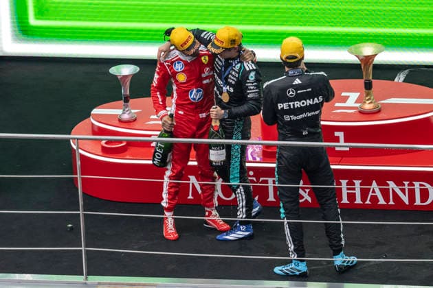 Kimi Antonelli (Mercedes) wins Formula One Chinese Grand Prix Shanghai EB (With 63 George Russell (Mercedes) 44 Lewis Hamilton (Ferrari) ) 12 Kimi Antonelli (Mercedes) wins the Formula One Grand Prix at the Shanghai International Circuit in Shanghai on March 15, 2026. Photo by Eliot Blondet ABACAPRESS.COM Shanghai Chine  Copyright: xBlondetxEliot ABACAx