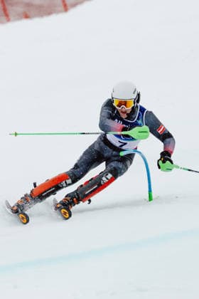 PARALYMPICS - Winter Paralympics Milano Cortina 2026 CORTINA D AMPEZZO,ITALY,15.MAR.26 - PARALYMPICS, ALPINE SKIING - Paralympic Winter games, Winterspiele,Spiele, Summer games Milano Cortina 2026, slalom, men. Image shows Johannes Aigner (AUT).  GEPAxpictures xMatthiasxTrinkl