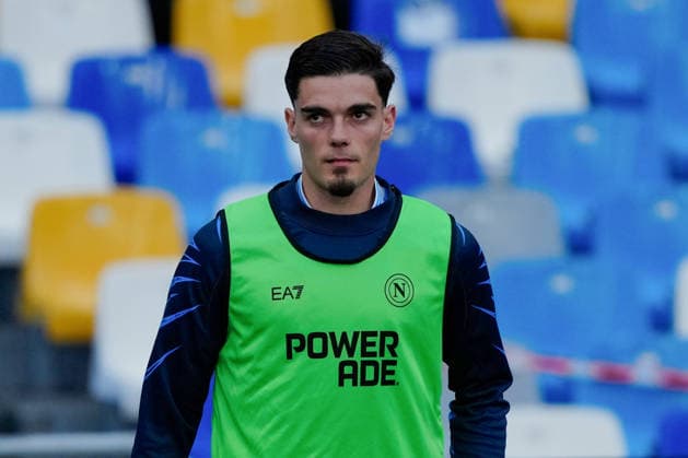 Miguel Gutierrez of SSC Napoli during the Serie A match between SSC Napoli and US Lecce at Stadio Diego Armando Maradona Naples Italy on 14 March 2026. Naples Stadio Diego Armando Maradona Naples Italy Copyright: xFrancoxRomanox SP24-1392-015
