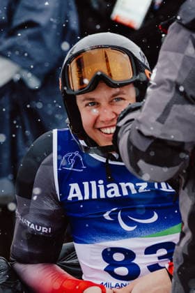 PARALYMPICS - Winter Paralympics Milano Cortina 2026 CORTINA D AMPEZZO,ITALY,15.MAR.26 - PARALYMPICS, ALPINE SKIING - Paralympic Winter games, Winterspiele,Spiele, Summer games Milano Cortina 2026, slalom, men. Image shows Sebastian Rigby (AUT).  GEPAxpictures xMatthiasxTrinkl