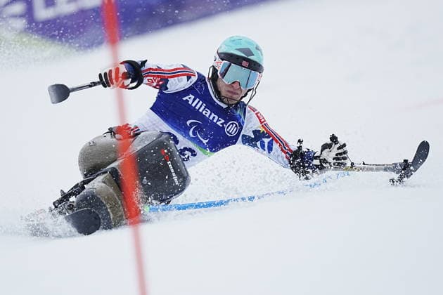 CORTINA, ITALY 20260315 Norway s Magnus Valoe Balchen during the men s sitting slalom at the Paralympics at Tofane Alpine Skiiing Center, Cortina. *** The image is included in the SPORTS PACKAGE. For others PAYMENT IMAGE *** CORTINA ITALY x9200x *** CORTINA, ITALY 20260315 Norway s Magnus Valoe Balchen during the men s sitting slalom at the Paralympics at Tofane Alpine Skiiing Center, Cortina The image is included in the SPORTS PACKAGE For others PAYMENT IMAGE CORTINA ITALY x9200x  Copyright: xBjörnxLarssonxRosvall TTx PARALYMPICS 2026 SLALOM