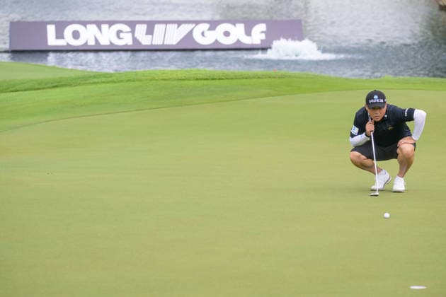 March 15, 2026, Singapore, Ingapore, Singapore: Richard T. Lee from Canada finishes -14 with DeChambeau equalling to bring on a tie-breaker one hole play-off. Final Round of the LIV Golf in Singapore Singapore Singapore - ZUMAr144 20260315_zap_r144_040 Copyright: xJaynexRussellx