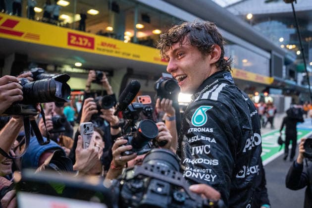 Shanghai Formula 1 Chinese Grand Prix - Kimi Antonelli Wins ANDREA KIMI ANTONELLI (ITA) of Mercedes-AMG PETRONAS Formula One Team 12 celebrating his first Grand Prix win in Formula1 on Sunday during the 2026 Formula 1 Heineken Chinese Grand Prix at the Shanghai Audi International Circuit on March 15, 2026. Photo by Antoine Lapeyre ABACAPRESS.COM Shanghai China  Copyright: xLapeyrexAntoine ABACAx
