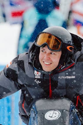 PARALYMPICS - Winter Paralympics Milano Cortina 2026 CORTINA D AMPEZZO,ITALY,15.MAR.26 - PARALYMPICS, ALPINE SKIING - Paralympic Winter games, Winterspiele,Spiele, Summer games Milano Cortina 2026, slalom, men. Image shows Sebastian Rigby (AUT).  GEPAxpictures xMatthiasxTrinkl
