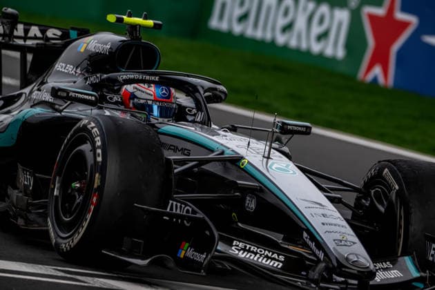 SHANGHAI, CHINA: Andrea Kimi Antonelli, racing for the Mercedes team during the 2026 Formula 1 Chinese Grand Prix at the Shanghai International Circuit in Shanghai, China