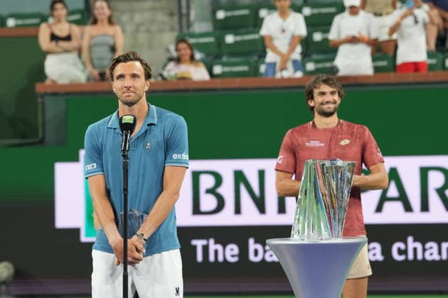 TENNIS : Indian Wells ATP, Tennis Herren Masters 1000 - 15 03 2026 Les cousins Arthur Rinderknech et Valentin Vacherot - Indian Wells 2026 - USA - 15 03 2026 INDIAN WELLS  Copyright: xCCx