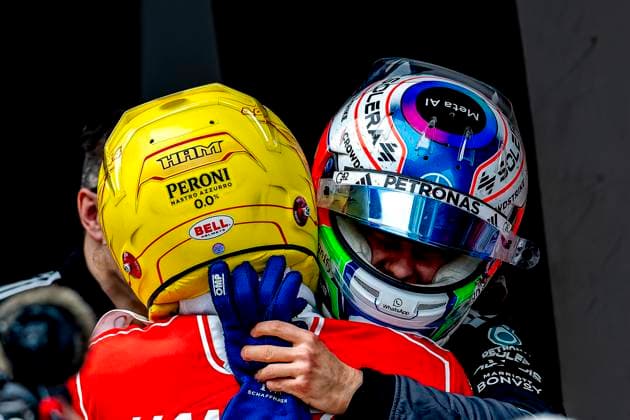 SHANGHAI - Formula 1 driver Kimi Antonelli of Mercedes AMG-Petronas Formula One Team wins his first race during the Formula 1 China Shanghai race at the Shanghai International Circuit on March 15, 2025 in Shanghai, China. (Photo by DeFodi Images) -