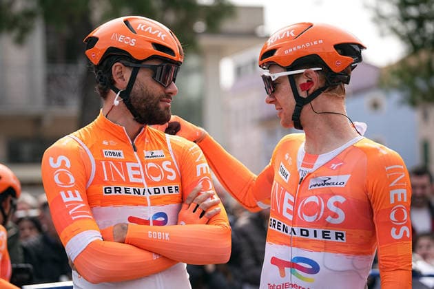 Ganna Filippo Of Ineos Grenadiers and Haig Jack Of Ineos Grenadiers during the 142-kilometer Stage 7 of the Tirreno-Adriatico cycling race from Civitanova Marche to San Benedetto del Tronto - Italy,- Sunday , March 15, 2026. - cycling .  Copyright: xMarcoxAlpozzi LaPressex