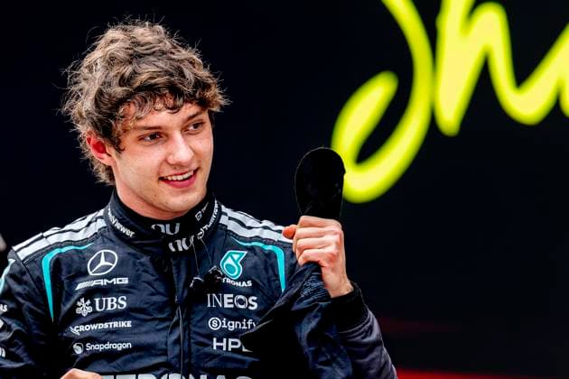 SHANGHAI - Formula 1 driver Kimi Antonelli of Mercedes AMG-Petronas Formula One Team wins his first Formula 1 race during the Formula 1 China Shanghai race at the Shanghai International Circuit on March 15, 2025 in Shanghai, China. (Photo by DeFodi Images) -