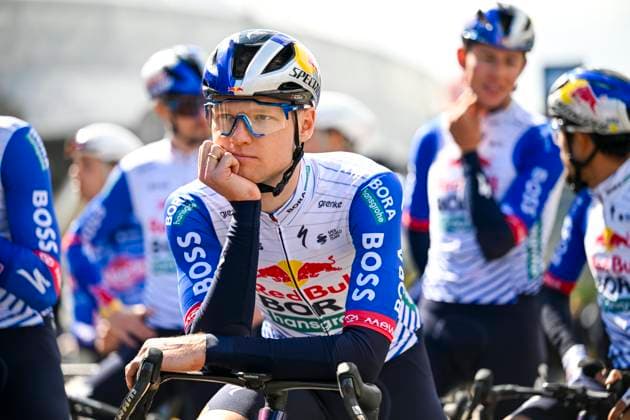 Paris Nice 2026 Stage 8 NICE, FRANCE - MARCH 15 : Vlasov Aleksandr (RUS) of Red Bull BORA Hansgrohe before the start of the race during stage 8 of the 84th edition of Paris - Nice an UCI World Tour 2.UWT cycling road race stage for Men Elite of 145 km with start in Nice and finish in Nice on March 15, 2026 in Nice, France, 15 03 2026 ( Motordriver Guy De Vuyst - Nice France  Copyright: xNicoxVereeckenx