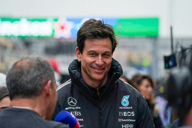 FORMULA ONE CHINESE GRAND PRIX 2026 Toto Wolff (Mercedes, Team Principal) looks on while Marco Antonelli (Father of Race Winner Kimi Antonelli) is interviewed after the race during the Formula 1 Heineken Chinese Grand Prix 2026, 2nd round of the 2026 Formula One World Championship, WM, Weltmeisterschaft from March 13 to 15, 2026 at the Shanghai International Circuit, Shanghai, China. Credit: Robbie Hoad Every Second Media Editorial use only. All images are copyright Every Second Media Limited. No images may be reproduced without prior permission. Copyright: xIMAGO EveryxSecondxMediax ESM-1853-0406 RobbiexHoadx xEveryxSecondxMediax