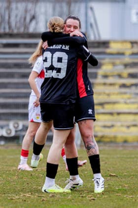 Ingolstadt, Deutschland 15. März 2026: 2.BL - Frauen - 2025 2026 - FC Ingolstadt 04 gegen VfB Stuttgart Im Bild: 2. v.li. Torschützin Lara Felix (FCI) jubelt nach ihrem Tor zum 1:0 ESV-Stadion Bayern Copyright: xFotostandx xSchäferx