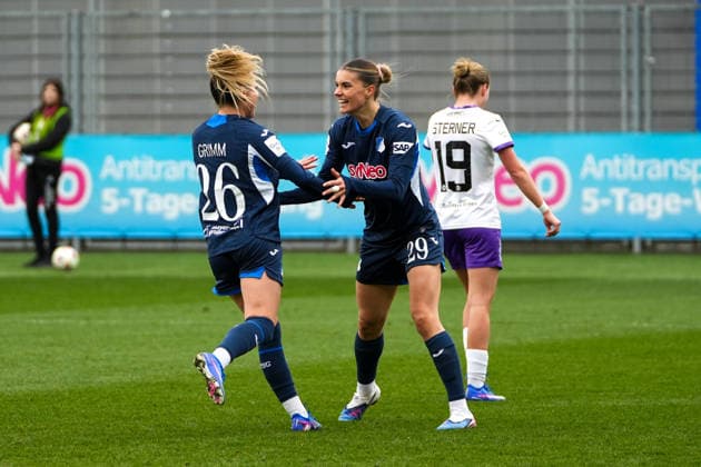 Google Pixel Frauen-Bundesliga: TSG Hoffenheim vs SGS Essen, Dietmar-Hopp-Stadion, 15.03.2026 Torschützin und Jubel von Janna Grimm (TSG Hoffenheim Frauen, 26), Tor zum 3:0 für TSG Hoffenheim Frauen Google Pixel Frauen-Bundesliga: TSG Hoffenheim vs SGS Essen, Dietmar-Hopp-Stadion, 15.03.2026 DFB DFL REGULATIONS PROHIBIT ANY USE OF PHOTOGRAPHS AS IMAGE SEQUENCES AND OR QUASI-VIDEO. Copyright: xBEAUTILUSxSPORTS Hillx