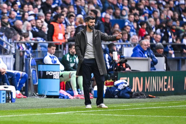 15.03.2026, Fussball, 2. Bundesliga, Saison 2025 2026, 26. Spieltag, FC Schalke 04 - Hannover 96, Trainer Miron Muslic (FC Schalke 04) xRHR-FOTO YYx