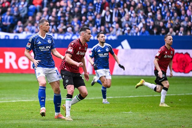 15.03.2026, Fussball, 2. Bundesliga, Saison 2025 2026, 26. Spieltag, FC Schalke 04 - Hannover 96, Edin DÅ¾eko Dzeko (FC Schalke 04) erzielt das Tor zum 1:0 xRHR-FOTO YYx