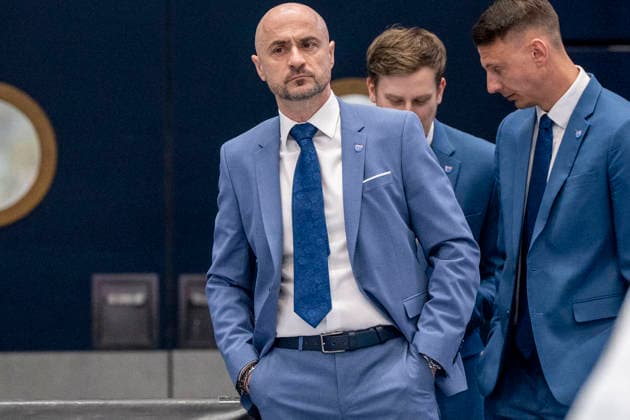 EasyCredit Basketball Bundesliga - 2025 2026 - Syntainics MBC vs.Alba Berlin Weissenfels, Deutschland 15.Maerz 2026: Im Bild:Trainer Milenko Bogicevic (Weissenfels) Weissenfels Stadthalle Weissenfels Sachsen-Anhalt Deutschland