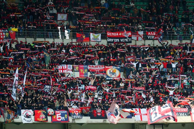 Genoa supporters during the Serie A soccer match between Hellas Verona and Genoa at the Bentegodi Stadium in Verona, north west Italy - Sunday , March 15 , 2026. - Soccer .  Copyright: xPaolaxGarbuio Lapressex