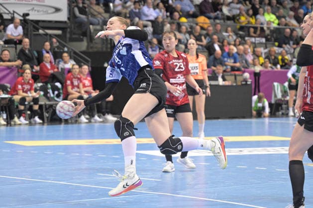 Nieke Kuehne (HSG Blomberg-Lippe, 09) Thueringer HC vs. HSG Blomberg-Lippe, Handball, Frauen, DHB Pokal Haushahn Final 4, Spiel um Platz 3, Saison 2025 2026, 15.03.2026 Thueringer HC vs. HSG Blomberg-Lippe, Handball, Frauen, DHB Pokal Haushahn Final 4, Spiel um Platz 3, Saison 2025 2026, 15.03.2026 Stuttgart Copyright: xEibner-Pressefoto TobiasxBaurx EP_TBR