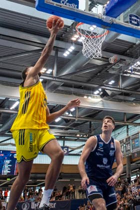 EasyCredit Basketball Bundesliga - 2025 2026 - Syntainics MBC vs.Alba Berlin Weissenfels, Deutschland 15.Maerz 2026: Im Bild: Weissenfels Stadthalle Weissenfels Sachsen-Anhalt Deutschland