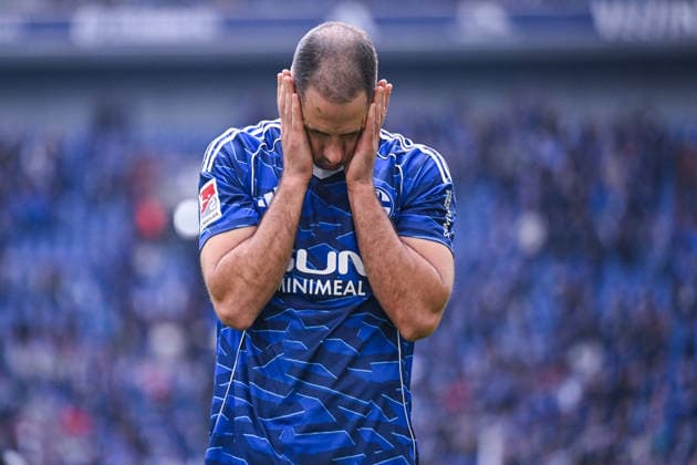 15.03.2026, Fussball, 2. Bundesliga, Saison 2025 2026, 26. Spieltag, FC Schalke 04 - Hannover 96, Nikola Katic (FC Schalke 04) xRHR-FOTO YYx