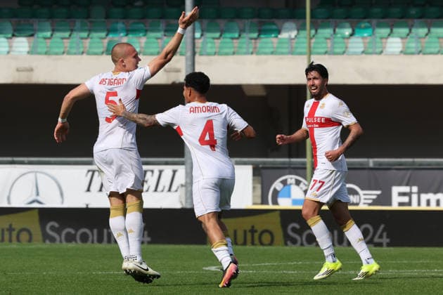 Ar Verona 15 03 2026 - campionato di calcio serie A Hellas Verona-Genoa foto Andrea Rigano Image nella foto: esultanza gol Leo Ostigard 