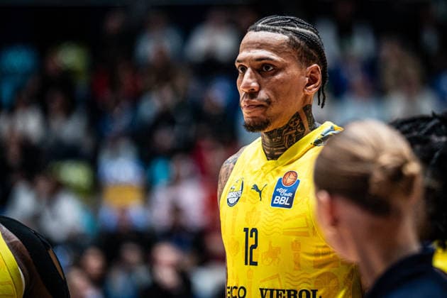 15.03.2026, xhfmx, Basketball easyCredit BBL Bundesliga, Frankfurt Skyliners - EWE Baskets Oldenburg Michale Kyser (EWE Baskets Oldenburg) (DFL DFB REGULATIONS PROHIBIT ANY USE OF PHOTOGRAPHS as IMAGE SEQUENCES and or QUASI-VIDEO) Frankfurt am Main