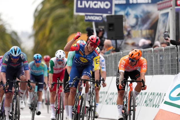 Milan Jonathan Of Lidl-Trek stage winner during the 142-kilometer Stage 7 of the Tirreno-Adriatico cycling race from Civitanova Marche to San Benedetto del Tronto - Italy - Sunday, March 15, 2026. - cycling.  Copyright: xMassimoxPaolone LaPressex