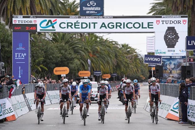 Del Toro Romero Isaac Of Uae Team Emirates Xrg with teams the 142-kilometer Stage 7 of the Tirreno-Adriatico cycling race from Civitanova Marche to San Benedetto del Tronto - Italy,- Sunday , March 15, 2026. - cycling .  Copyright: xMarcoxAlpozzi LaPressex