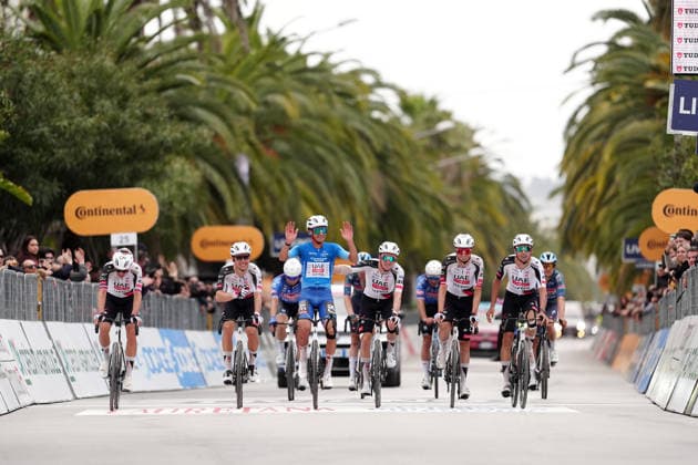 Del Toro Romero Isaac Of Uae Team Emirates Xrg first-place winner during the 142-kilometer Stage 7 of the Tirreno-Adriatico cycling race from Civitanova Marche to San Benedetto del Tronto - Italy - Sunday, March 15, 2026. - cycling.  Copyright: xMassimoxPaolone LaPressex