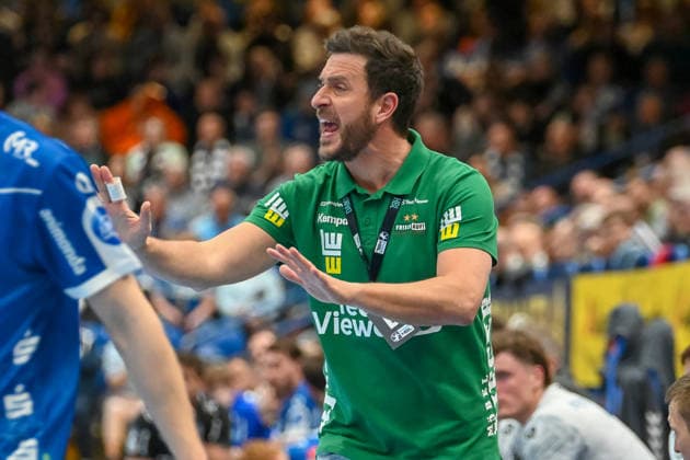 Benjamin Matschke (Frisch Auf Goeppingen, Trainer) gestikuliert TBV Lemgo Lippe vs. Frisch Auf Goeppingen, Handball, 1. Bundesliga, 25. Spieltag, Saison 2025 2026, 15.03.2026, TBV Lemgo Lippe vs. Frisch Auf Goeppingen, Handball, 1. Bundesliga, 25. Spieltag, Saison 2025 2026, 15.03.2026 Lemgo Copyright: xEibner-Pressefoto RobertxGertzenx EP_RGN