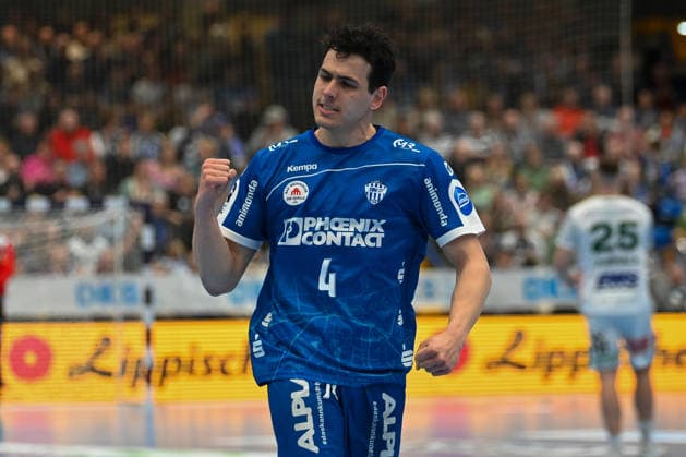 Samuel Zehnder (TBV Lemgo Lippe, 04) jubelt TBV Lemgo Lippe vs. Frisch Auf Goeppingen, Handball, 1. Bundesliga, 25. Spieltag, Saison 2025 2026, 15.03.2026, TBV Lemgo Lippe vs. Frisch Auf Goeppingen, Handball, 1. Bundesliga, 25. Spieltag, Saison 2025 2026, 15.03.2026 Lemgo Copyright: xEibner-Pressefoto RobertxGertzenx EP_RGN
