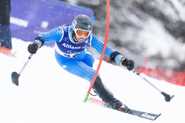 Para Alpine Skiing - Milano Cortina 2026 Winter Paralympic Games: Day 9 Davide Bendotti of Italy competes in the Men s Slalom during the Para Alpine Skiing event on day 9 of the Milano Cortina 2026 Winter Paralympic Games at Tofane Alpine Skiing Centre on March 15, 2026, in Cortina d Ampezzo, Belluno, Italy. Cortina d Ampezzo Italy  Copyright: xMauroxUjettox originalFilename:ujetto-paraalpi260315_npgJF.jpg