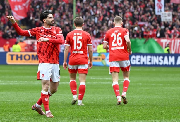 Fussball - 2. Bundesliga - Saison 2025 26 1. FC Kaiserslautern 15.03.2026 Fritz-Walter-Stadion 1. FC Kaiserslautern (fck) - Karlsruher SC (ksc) 3:0 Semih SAHIN (1. FC Kaiserslautern) nach seinem Tor zum 1:0 1. FC Kaiserslautern