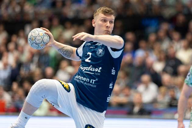 Bergischer HC gegen SC Magdeburg, 15.03.2026 DUESSELDORF, GERMANY - MARCH 15: Noah Beyer (2, Bergischer HC) während dem HBL Bundesliga Spiel zwischen Bergischer HC gegen SC Magdeburg at Mitsubishi Electric HALLE am 25.Spieltag. March 15, 2026 in Duesseldorf, Germany. Copyright: xBEAUTIFULxSPORTS KennyxBeelex