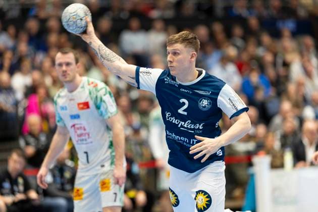 Bergischer HC gegen SC Magdeburg, 15.03.2026 DUESSELDORF, GERMANY - MARCH 15: Noah Beyer (2, Bergischer HC) während dem HBL Bundesliga Spiel zwischen Bergischer HC gegen SC Magdeburg at Mitsubishi Electric HALLE am 25.Spieltag. March 15, 2026 in Duesseldorf, Germany. Copyright: xBEAUTIFULxSPORTS KennyxBeelex