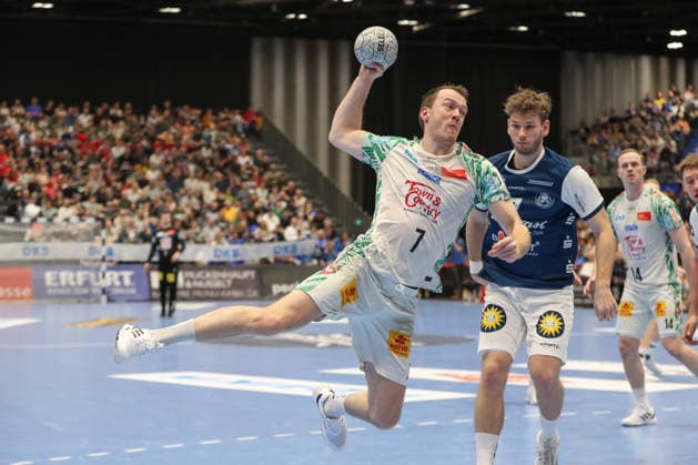 15.03.2026, xgox, Handball - Daikin HBL Bergischer HC - SC Magdeburg emspor, v.l. Felix Claar (Magdeburg, 7) wirft Tor, Torschuetze, erzielt Tor, Treffer, scores the goal Duesseldorf