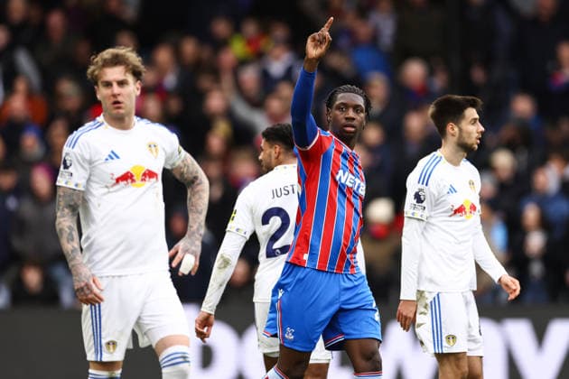 Crystal Palace v Leeds United 15 March 2026, London - Premier League Football - Crystal Palace v Leeds United - Jaydee Canvot of Crystal Palace waves his finger as a goal is disallowed for offside - Photo: Jacques Feeney Offside. London UK Copyright: xJacquesxFeeneyx xOffsidexOffside