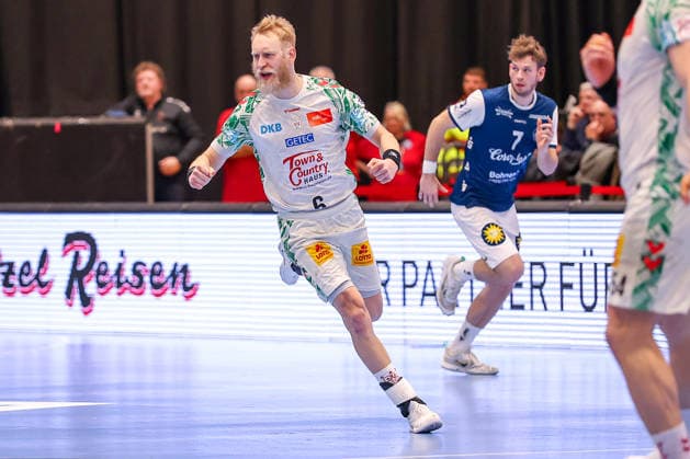 15.03.2026, Handball, HBL, Bergischer HC - SC Magdeburg, Mitsubishi Electric HALLE Düsseldorf: Matthias Musche (SC Magdeburg 06) jubelnd Nordrhein-Westfalen Deutschland