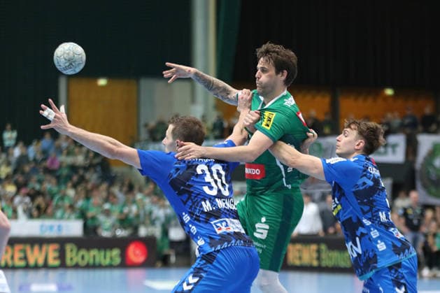 Handball DAIKIN HBL, SC DHfK Leipzig - TVB Stuttgart; 15.03.2026 Dean Bombac (67, SC DHfK Leipzig). Handball, DAIKIN HBL, 1. Bundesliga, Saison 2025 2026, 25. Spieltag: SC DHfK Leipzig vs. TVB Stuttgart am 15.03.2026 in der Quarterback Immobilien Arena Leipzig. Copyright: xBEAUTIFULxSPORTS JanxKaeferx