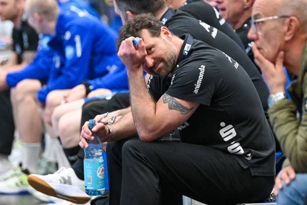 Florian Kehrmann (TBV Lemgo Lippe, Trainer) fassungslos, ratlos TBV Lemgo Lippe vs. Frisch Auf Goeppingen, Handball, 1. Bundesliga, 25. Spieltag, Saison 2025 2026, 15.03.2026, TBV Lemgo Lippe vs. Frisch Auf Goeppingen, Handball, 1. Bundesliga, 25. Spieltag, Saison 2025 2026, 15.03.2026 Lemgo Copyright: xEibner-Pressefoto RobertxGertzenx EP_RGN