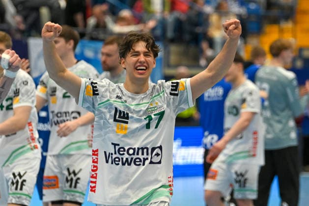 Tim Gossner (Frisch Auf Goeppingen, 17) jubelt TBV Lemgo Lippe vs. Frisch Auf Goeppingen, Handball, 1. Bundesliga, 25. Spieltag, Saison 2025 2026, 15.03.2026, TBV Lemgo Lippe vs. Frisch Auf Goeppingen, Handball, 1. Bundesliga, 25. Spieltag, Saison 2025 2026, 15.03.2026 Lemgo Copyright: xEibner-Pressefoto RobertxGertzenx EP_RGN