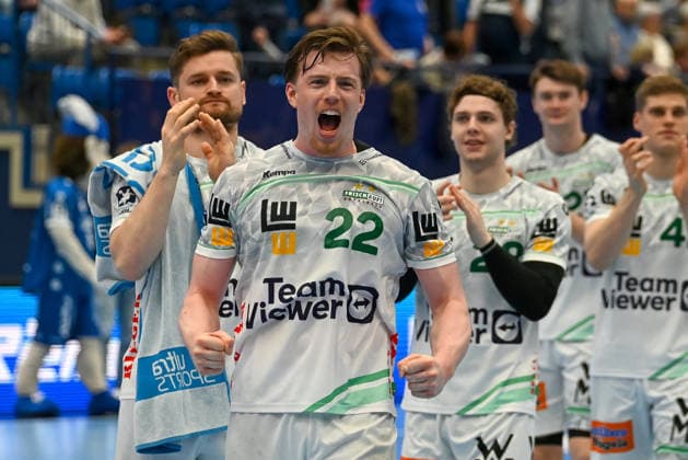 Erik Persson (Frisch Auf Goeppingen, 22) jubelt TBV Lemgo Lippe vs. Frisch Auf Goeppingen, Handball, 1. Bundesliga, 25. Spieltag, Saison 2025 2026, 15.03.2026, TBV Lemgo Lippe vs. Frisch Auf Goeppingen, Handball, 1. Bundesliga, 25. Spieltag, Saison 2025 2026, 15.03.2026 Lemgo Copyright: xEibner-Pressefoto RobertxGertzenx EP_RGN
