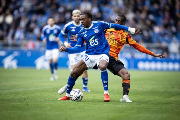 FOOTBALL : Racing Strasbourg (RCS) vs Paris FC - ligue 1 - Strasbourg - 15 03 26 Martial Godo 20 (RCS)  Copyright: xelyxandroxcegarrax