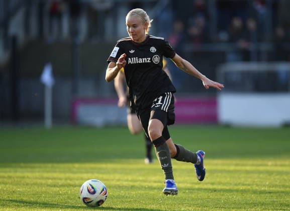 15.03.2026, xophax, Fussball ; Frauen Bundesliga Google Pixel Frauen - Bundesliga 25 26. Pernille Harder ( Bayern München ) (DFL DFB REGULATIONS PROHIBIT ANY USE OF PHOTOGRAPHS as IMAGE SEQUENCES and or QUASI-VIDEO) Koeln